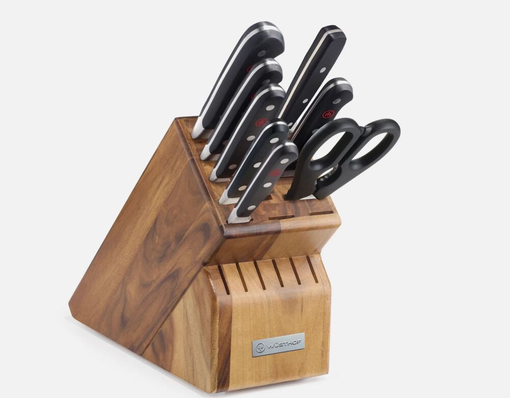 NEW Wusthof Classic 9-Piece Knife Block Set | Acacia